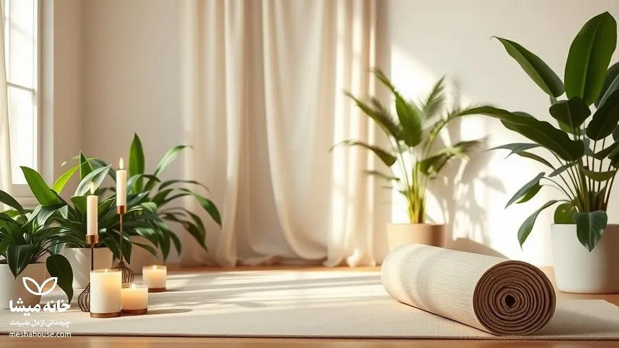 ایجاد یک کنج دنج برای مدیتیشن با استفاده از وسایل چوبی و حصیری 1 69