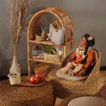 استند حصیری ۳ طبقه ماه بانو - تصویر 2