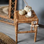 میز عسلی مربع حصیری دربار - Image 2