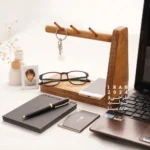 جاکلیدی و نگهدارنده موبایل رومیزی چوبی رستا - Image 4