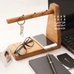 جاکلیدی و نگهدارنده موبایل رومیزی چوبی رستا