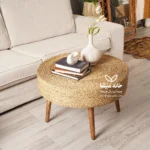 میز حصیری گرد نخل قطر ۷۰ - Image 3
