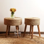 میز حصیری گرد نخل قطر ۴۰ - تصویر 2